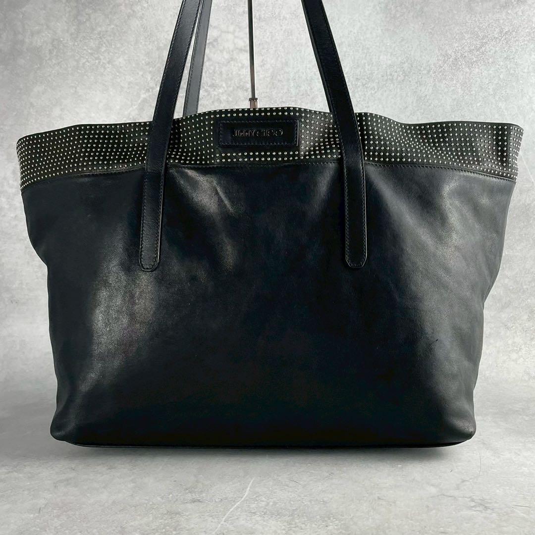 【希少】ジミーチュウ ピムリコ トートバッグ スタッズ A4可 肩掛け 本革 黒