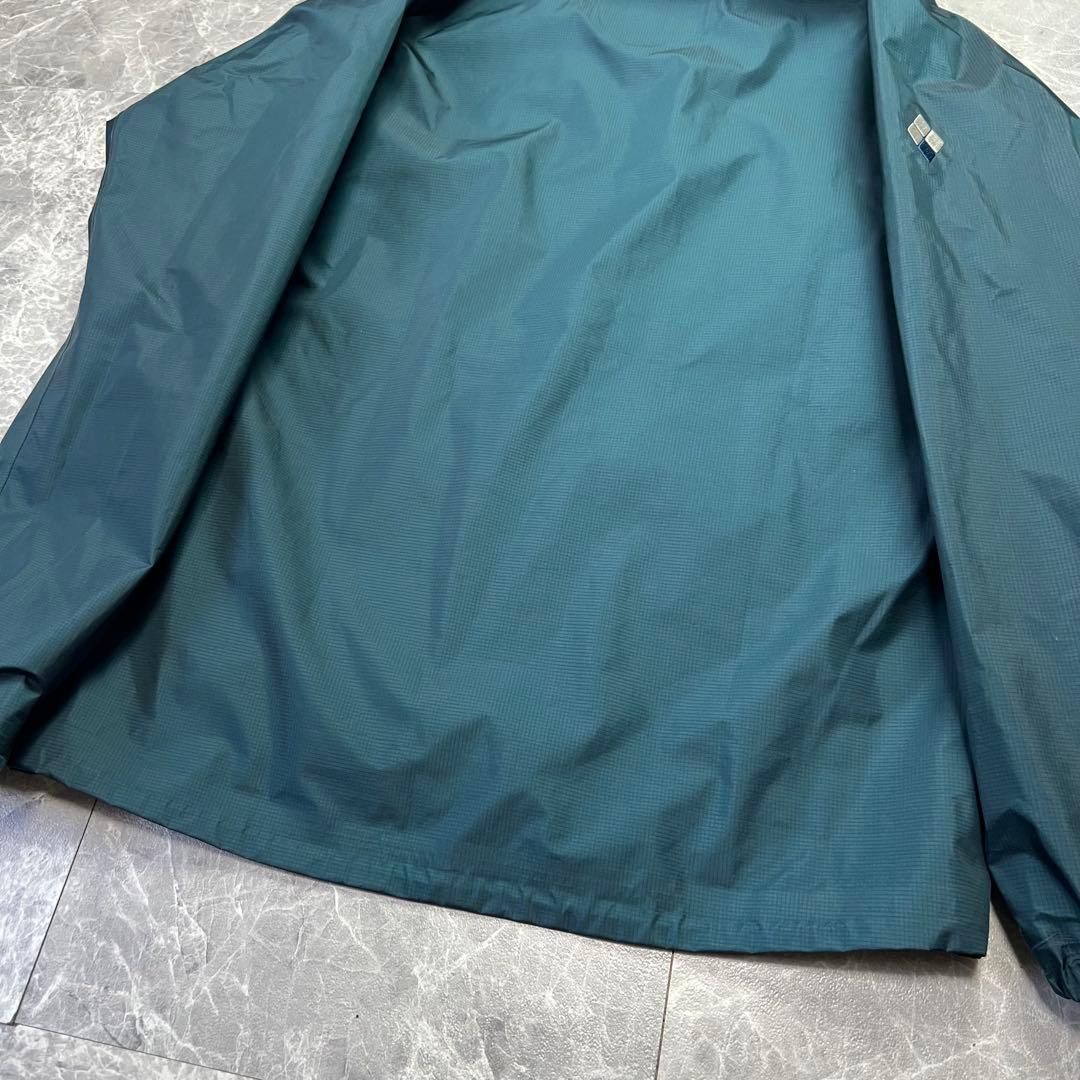 美品　モンベル　ストームクルーザー　ゴアテックス　ブルーグリーン　登山　メンズ