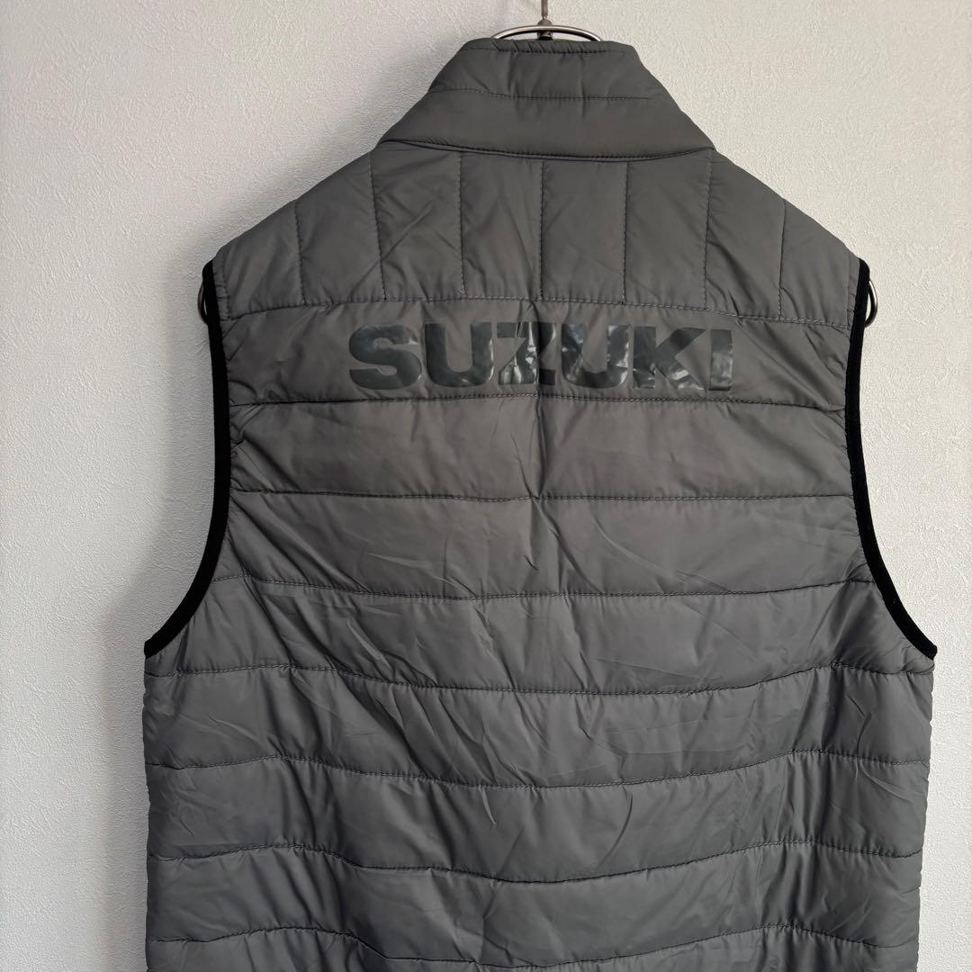 SUZUKI スズキ ベスト ブルゾン レーシング S 企業ロゴ グレー 灰色