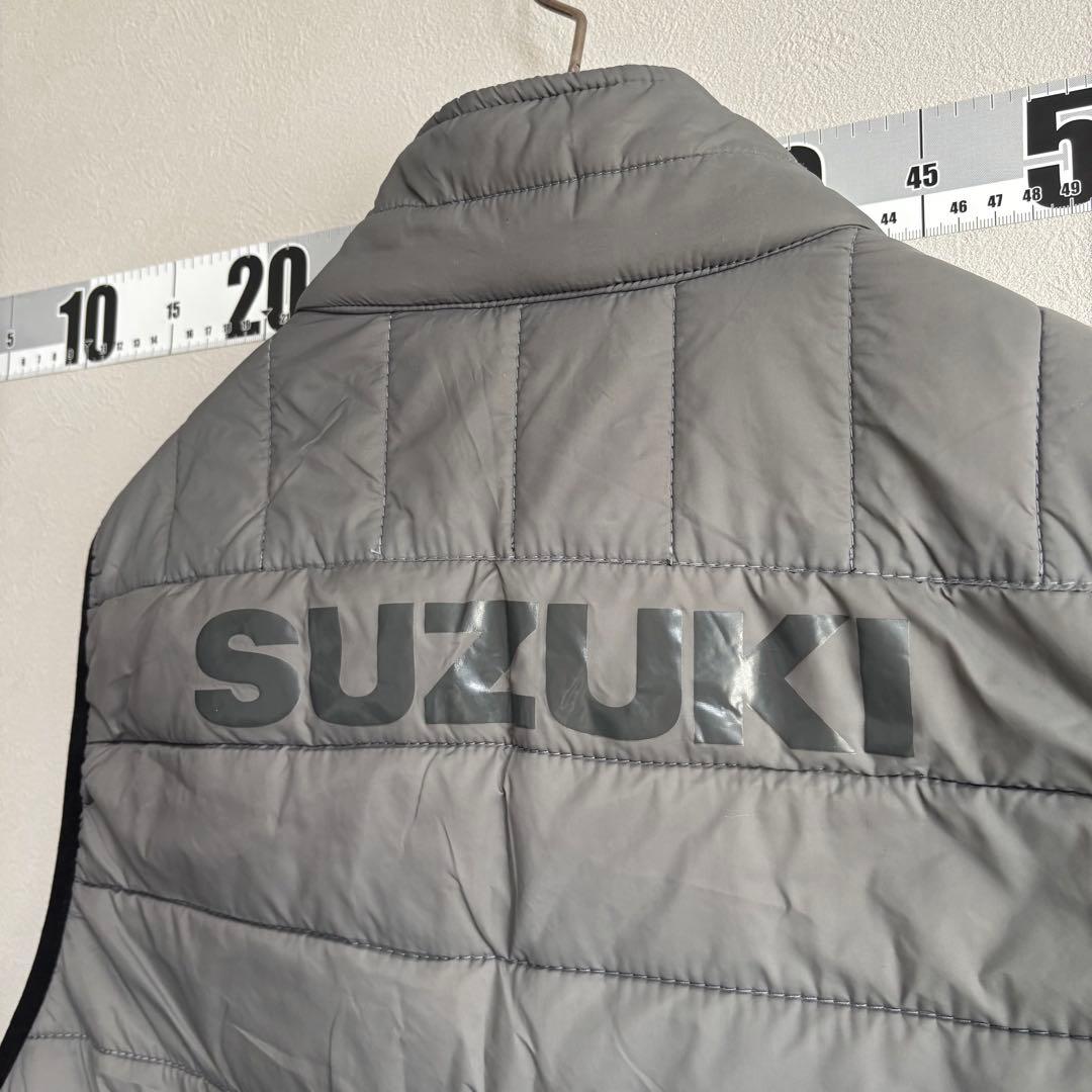 SUZUKI スズキ ベスト ブルゾン レーシング S 企業ロゴ グレー 灰色