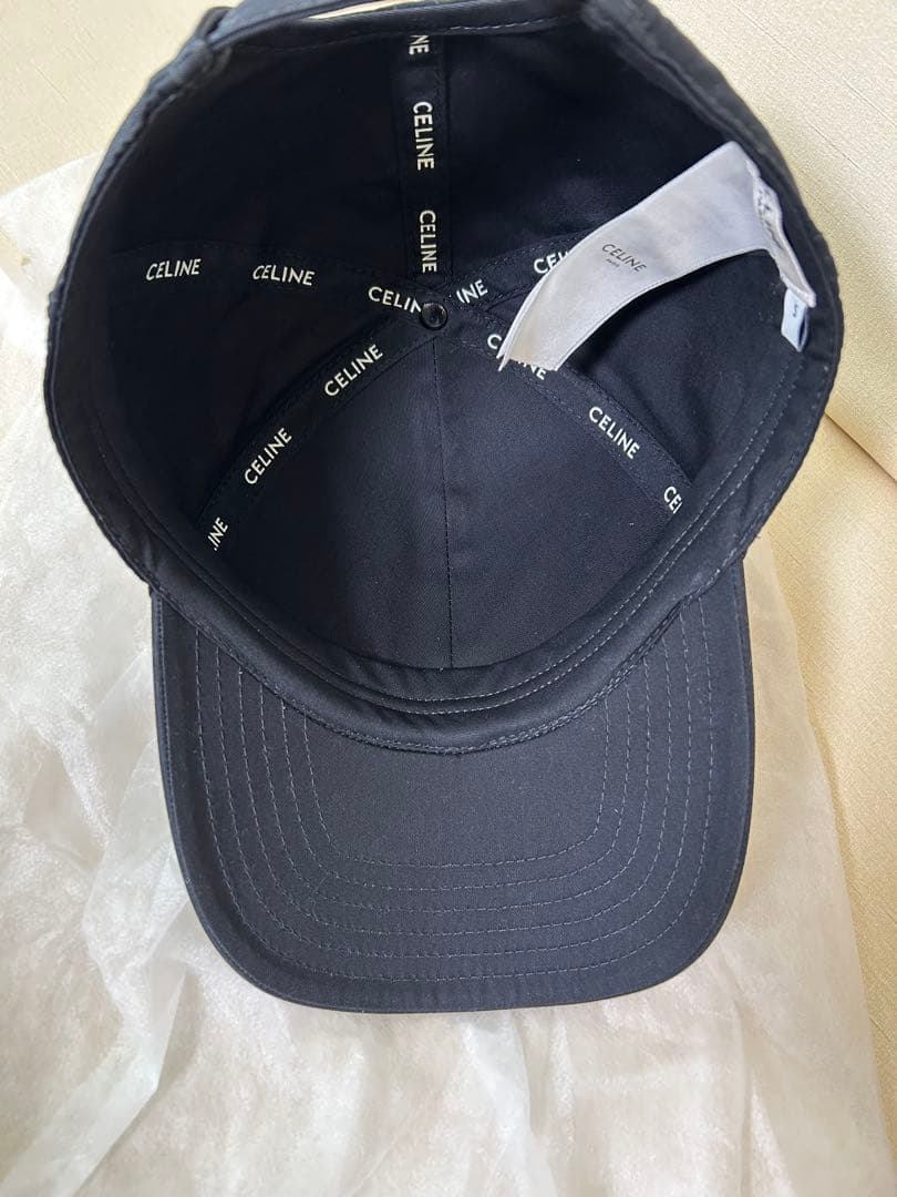 CELINE セリーヌ 黒　ブラック　キャップ Sサイズ