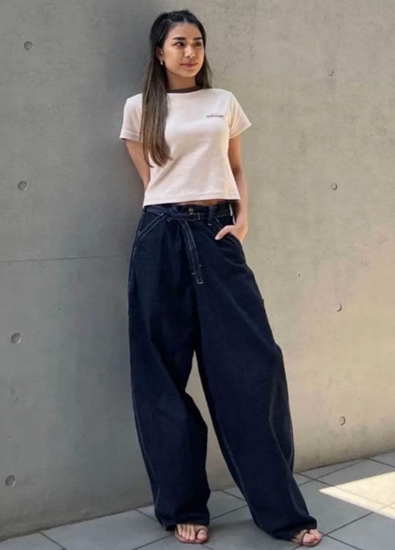 【即完アイテム】アリシアスタン lee ワイドペインターパンツ デニム