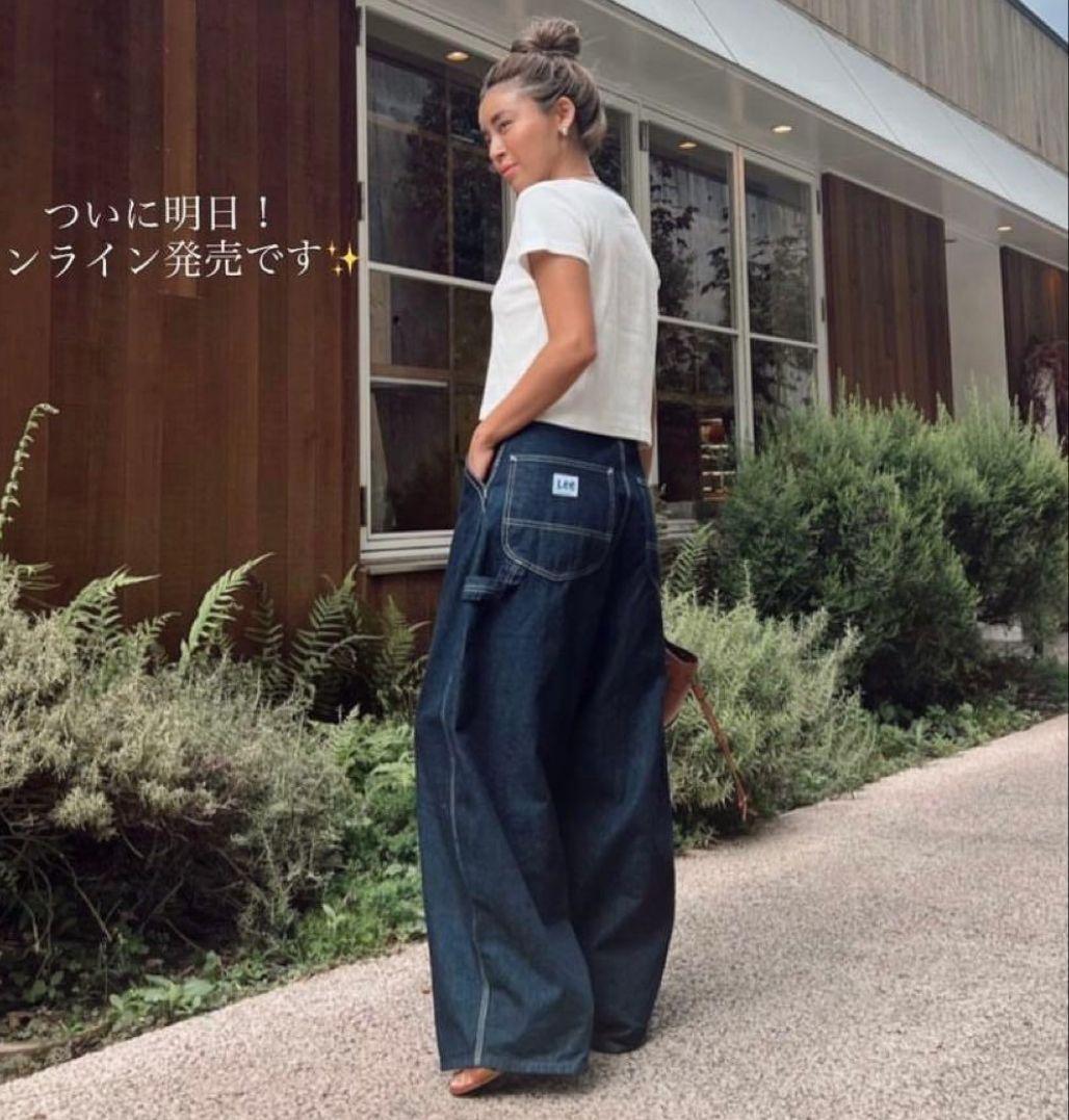 【即完アイテム】アリシアスタン lee ワイドペインターパンツ デニム