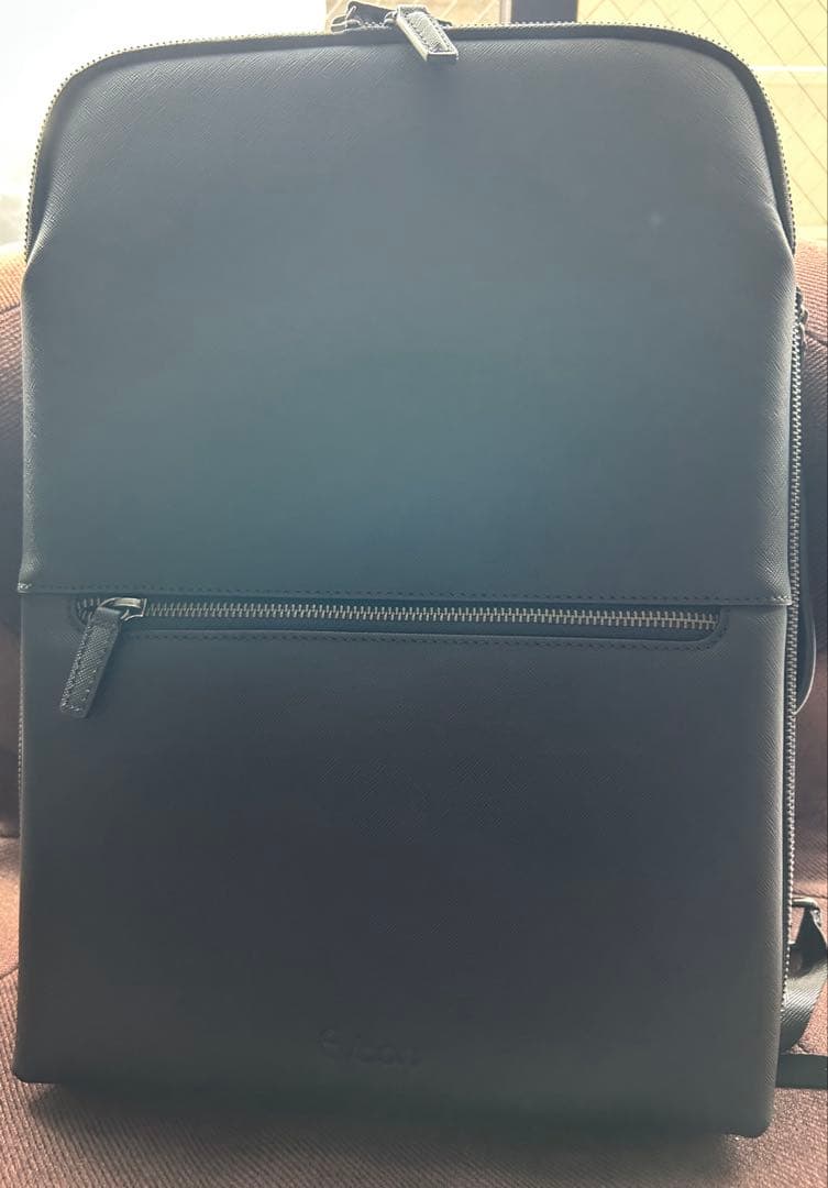 【未使用】Evoon 本革 ビジネスリュック ブラック 2WAY 拡張 多収納