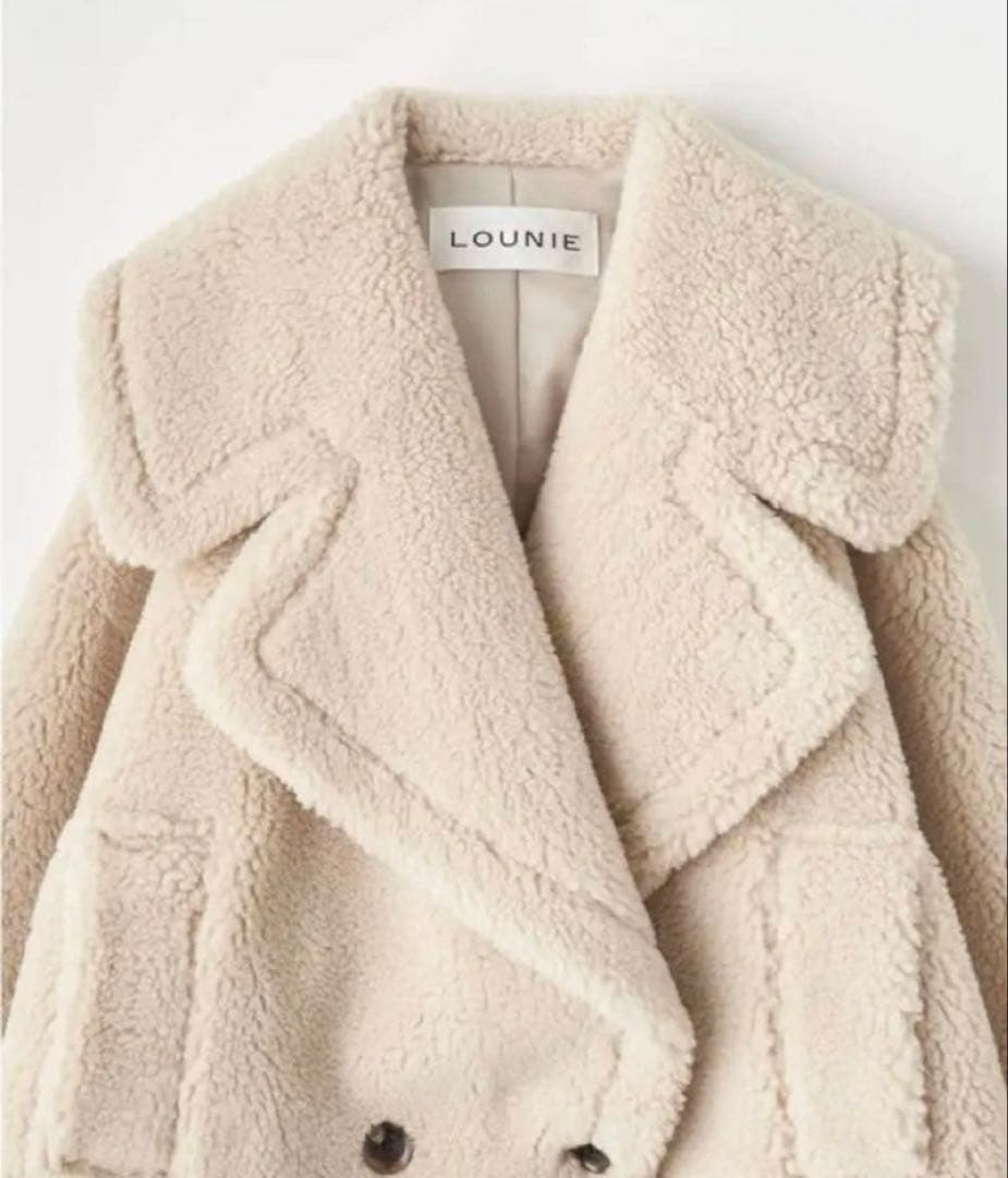 LOUNIE ベージュ ボア ショートジャケット