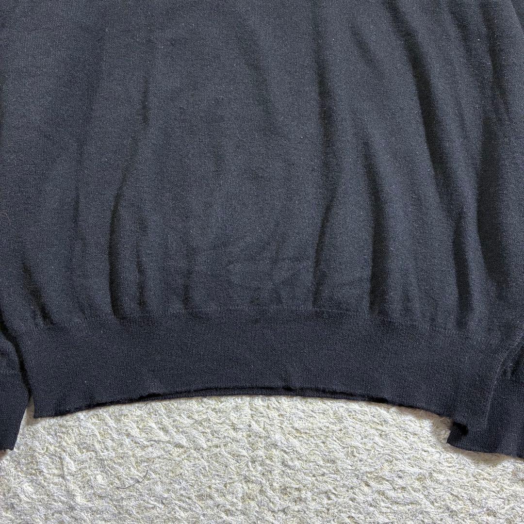 美品　90s　ポロバイラルフローレン　Vネック　セーター　ラムウール　ブラック