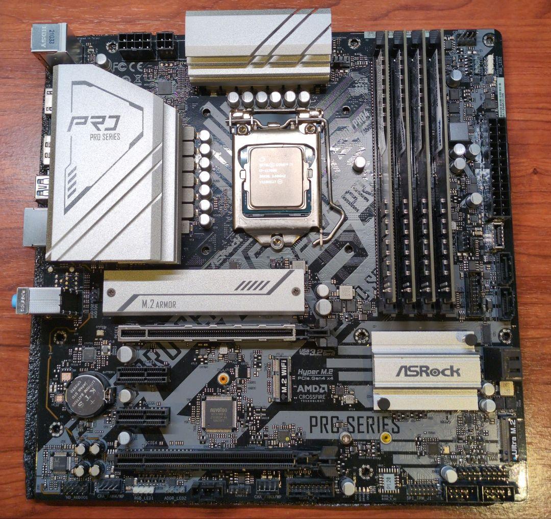 CPU Intel 11700K+ASRock Z590M Pro4+DDR4 64GB