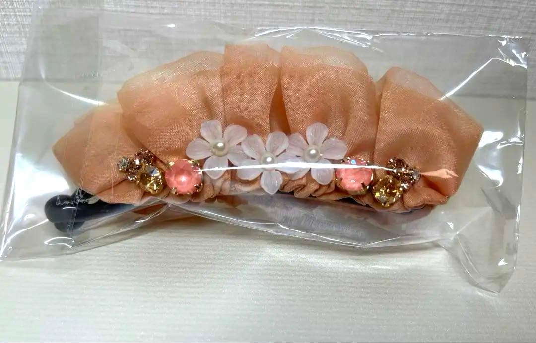 新品　コンプレックスビズ　バナナクリップ　ピンク　スワロフスキー ヘアクリップ