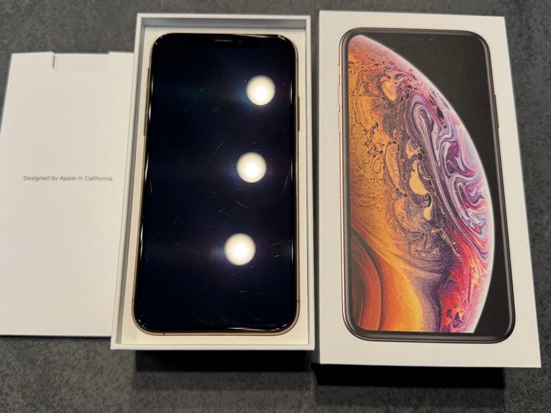 Apple iPhone XS ゴールド 本体　箱あり