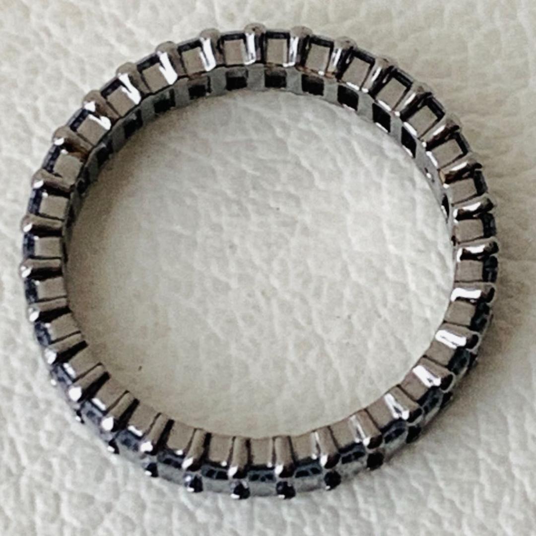 スワロフスキー マトリックス リング バゲットカット シルバー アイスブルー