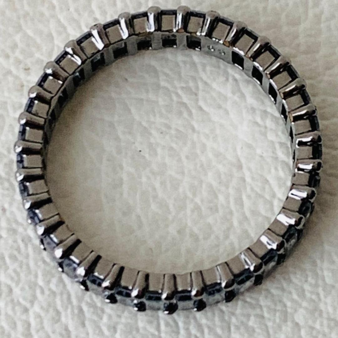 スワロフスキー マトリックス リング バゲットカット シルバー アイスブルー