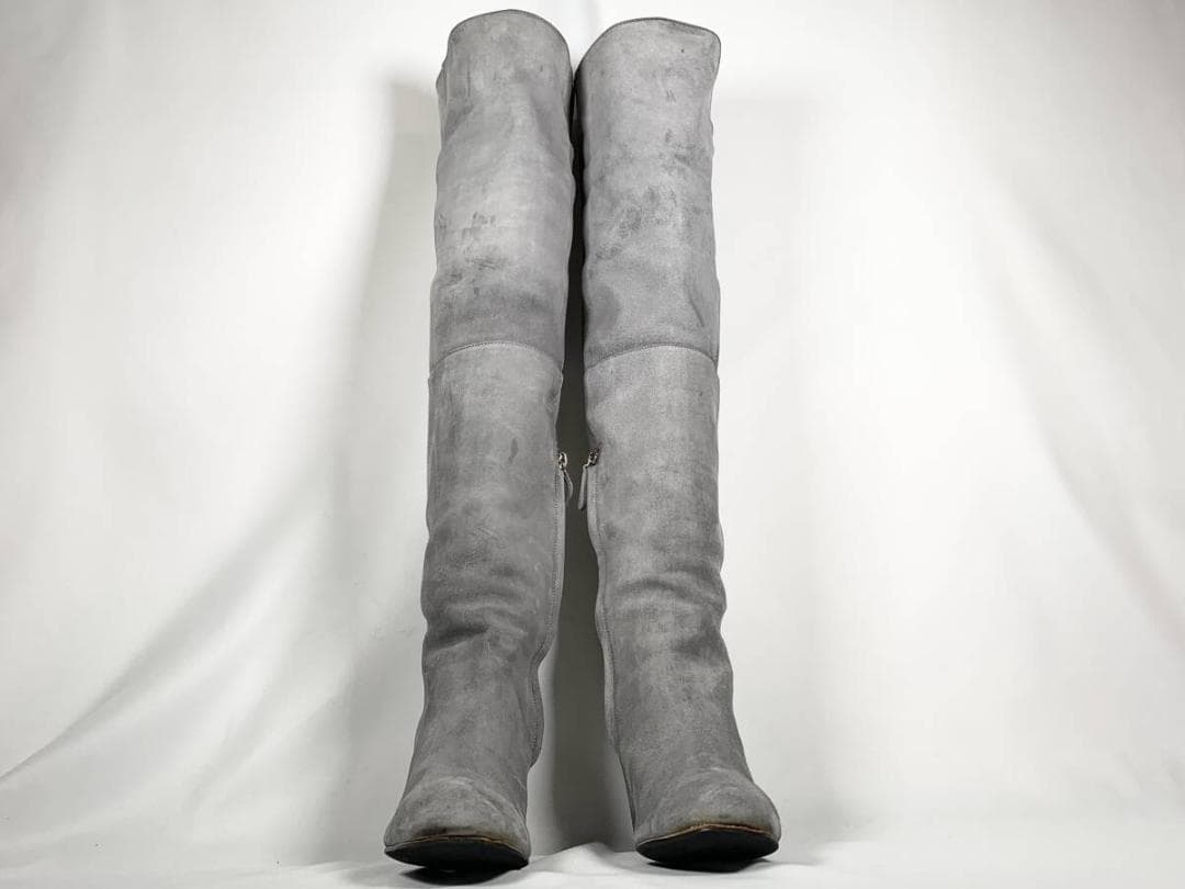 【正規品】極美品 シャネル CHANEL スエード ロング ニーハイブーツ 37