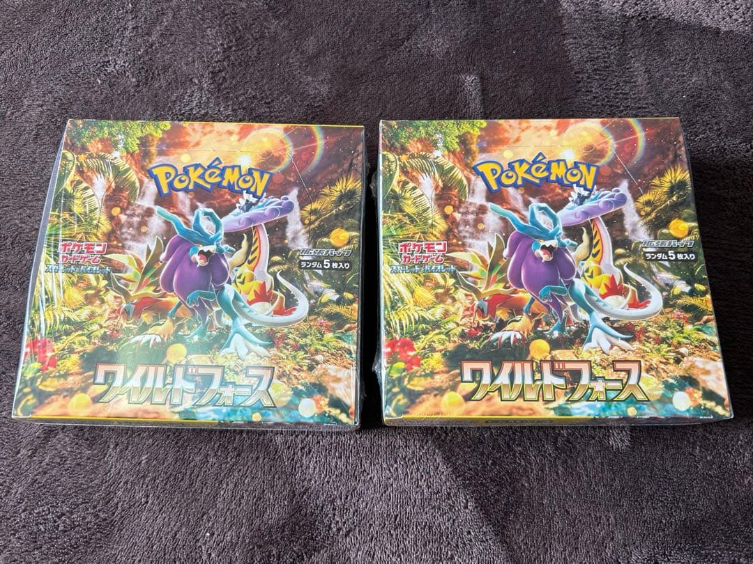 ポケモンカードゲーム ワイルドフォース 2ボックス未開封　シュリンク付き