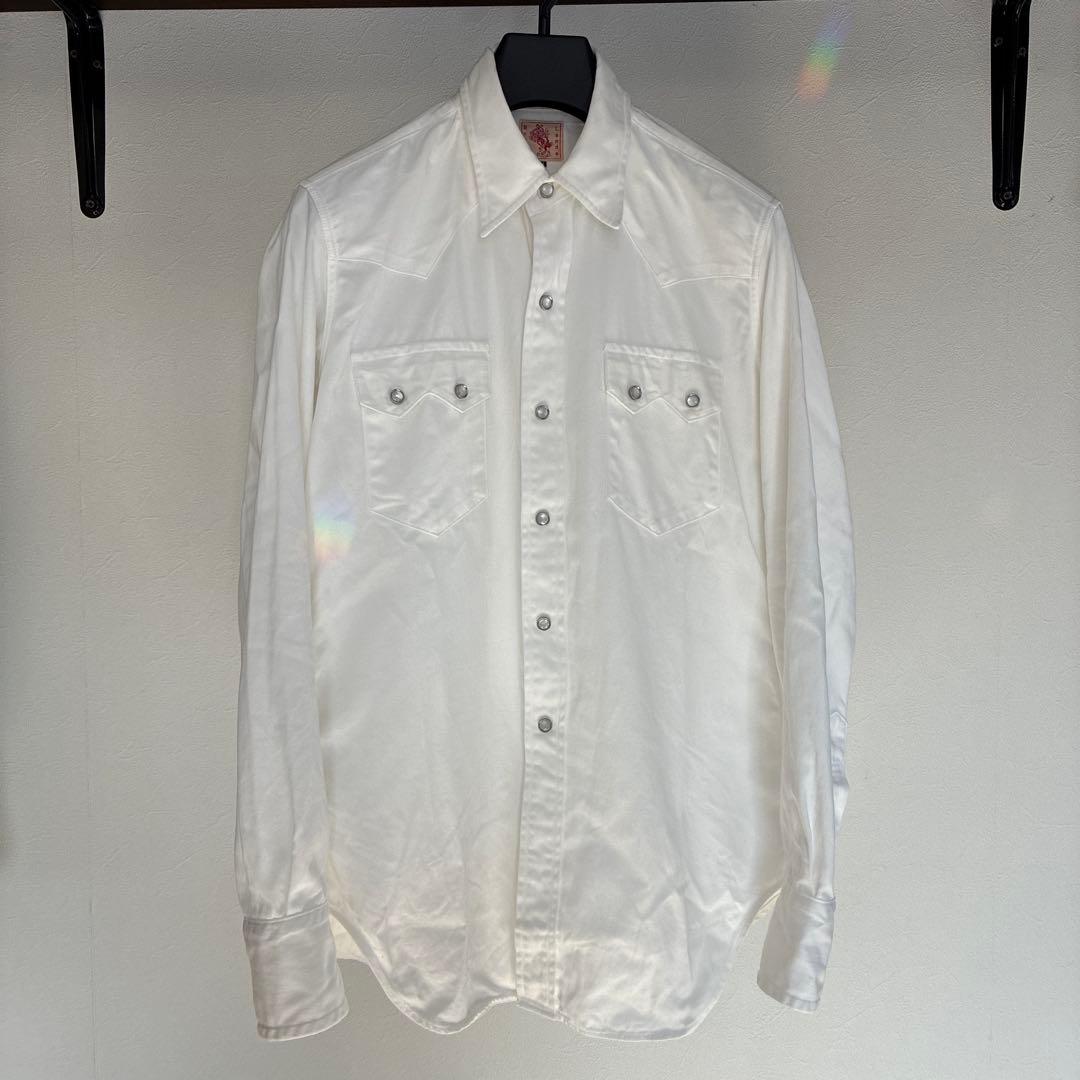 美品　ブライスランズ　ウエスタンシャツ　白　40