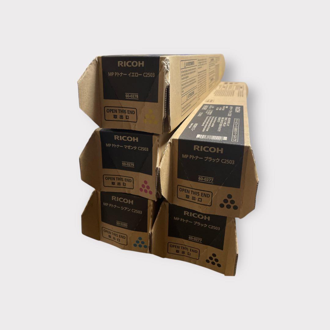 RICOH MP トナー C2503 純正 4色セット（黒2本）