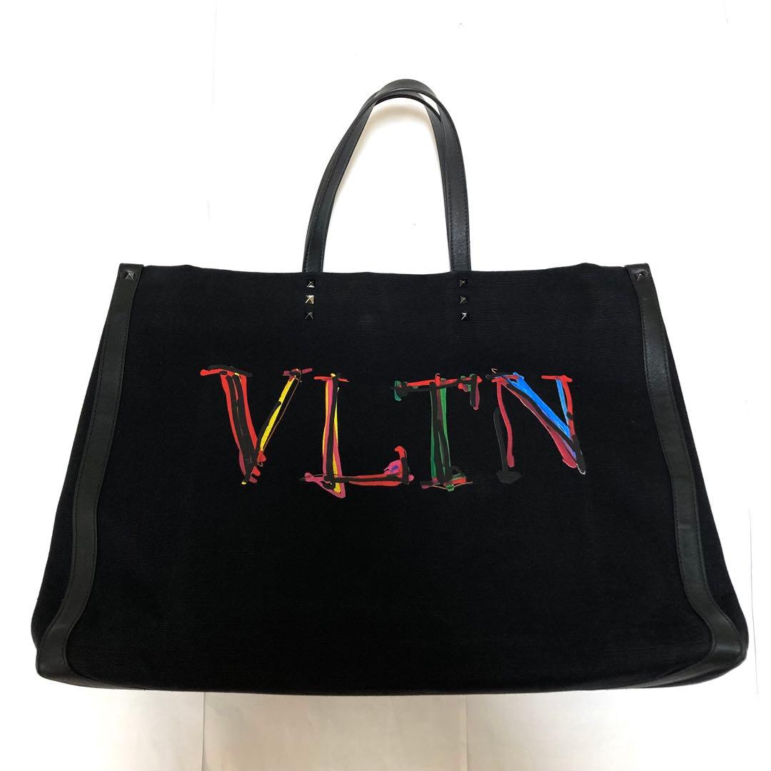 ラムちゃん 美品 ロゴトートバッグ 大きいサイズ VLTN バレンティノ