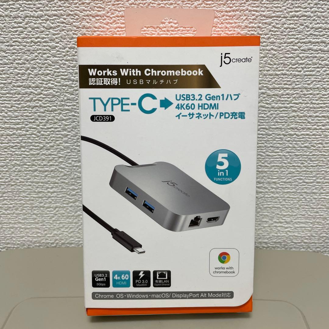 j5create USBハブ JC391 5ポート 4K HDMI