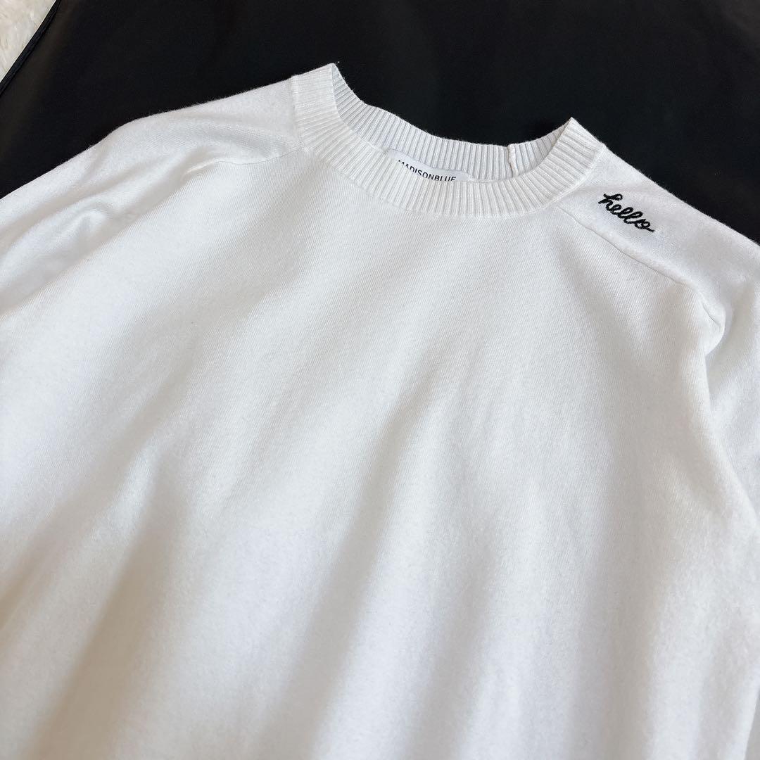 人気☆マディソンブルー　HELLO CREW NECK PO ニット