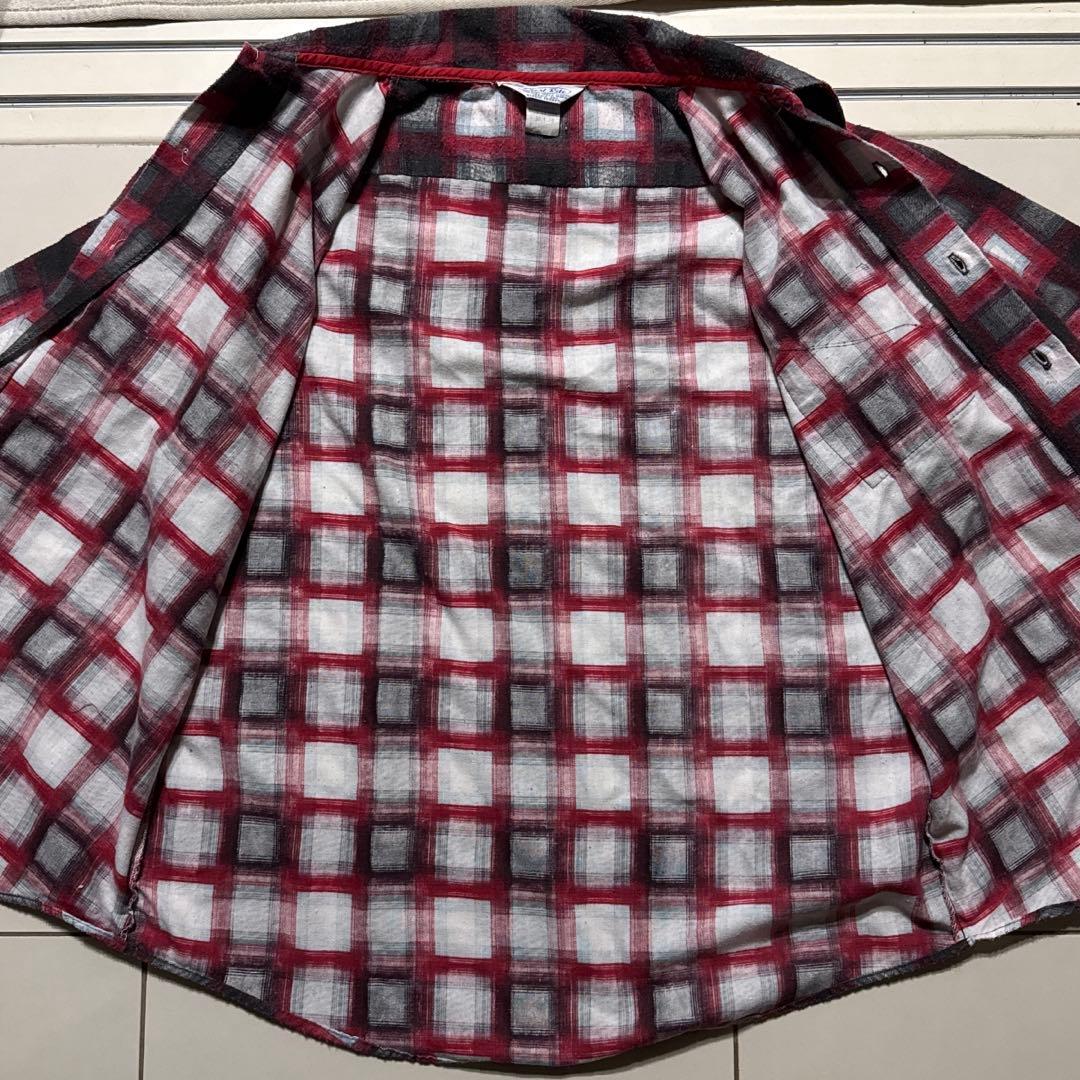 70's Prest Rite プリントネルシャツ Vintage LARGE