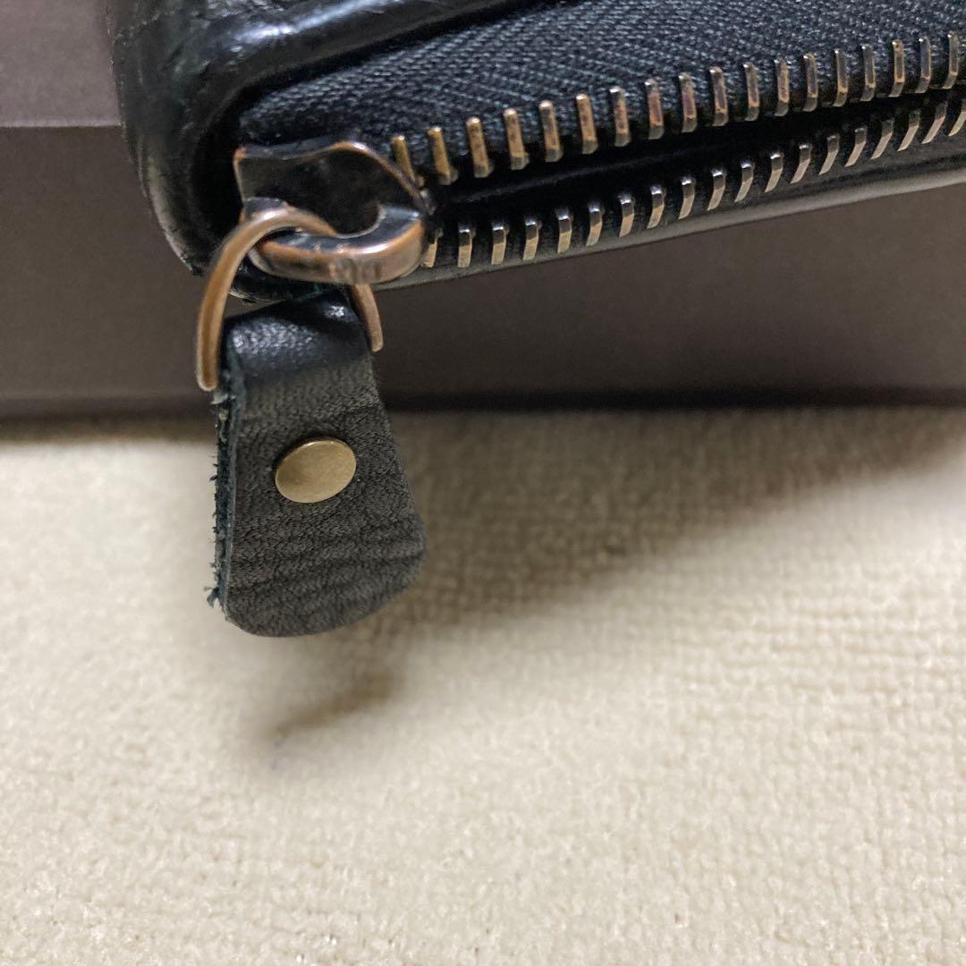 BOTTEGA VENETA 編み込み長財布 ブラック