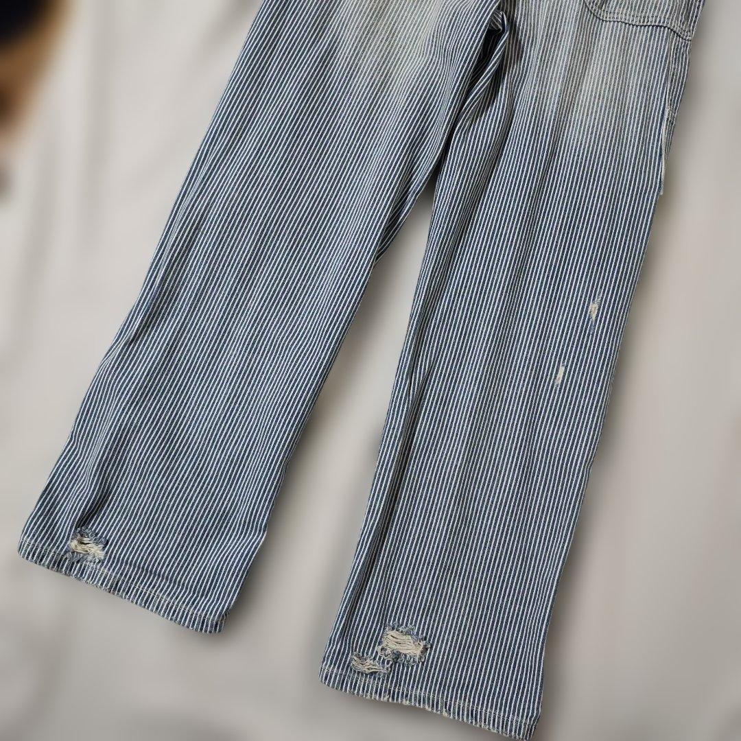 ラルフローレン denim&supply オーバーオール ヒッコリー リペア