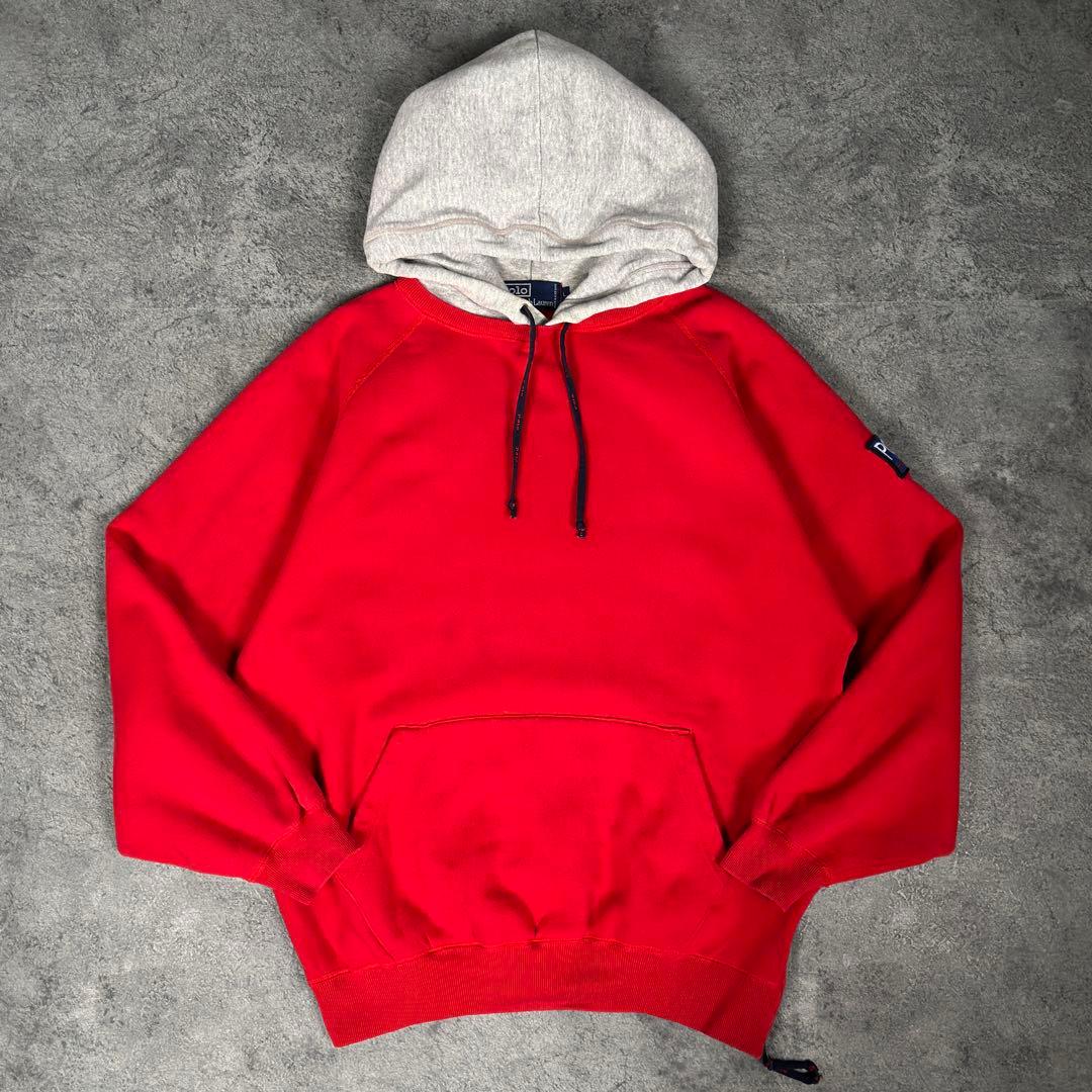 ポロ ラルフローレン 90s ビンテージ HI TECH 後付け パーカー