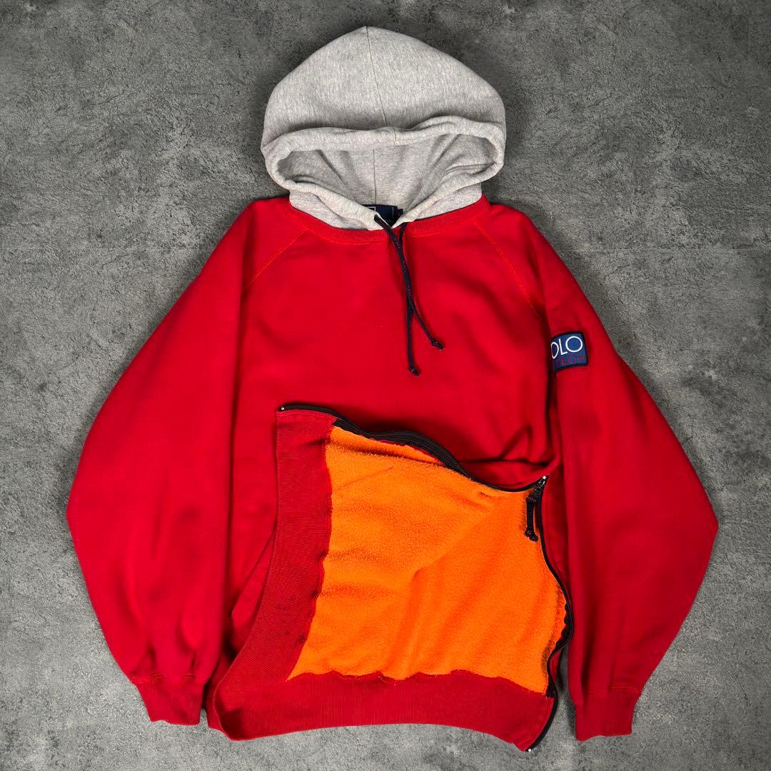 ポロ ラルフローレン 90s ビンテージ HI TECH 後付け パーカー