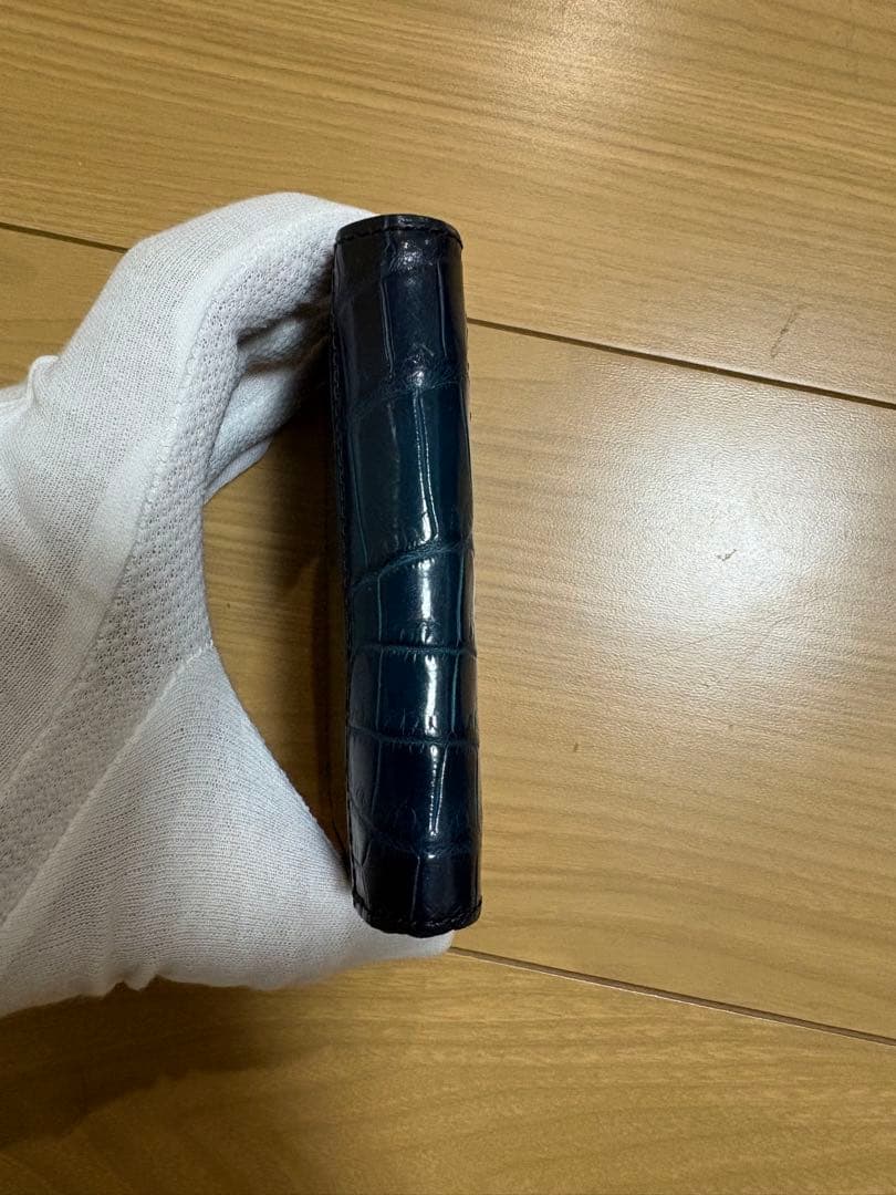 yuhaku グラデーション クロココンビ コンパクト財布