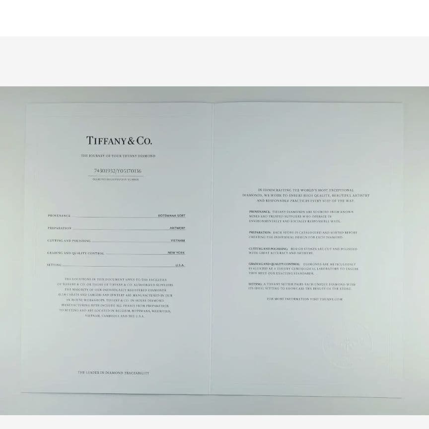 専用　ティファニー　Ptダイヤモンドリング　プラチナ　ダイヤ　鑑定書付き