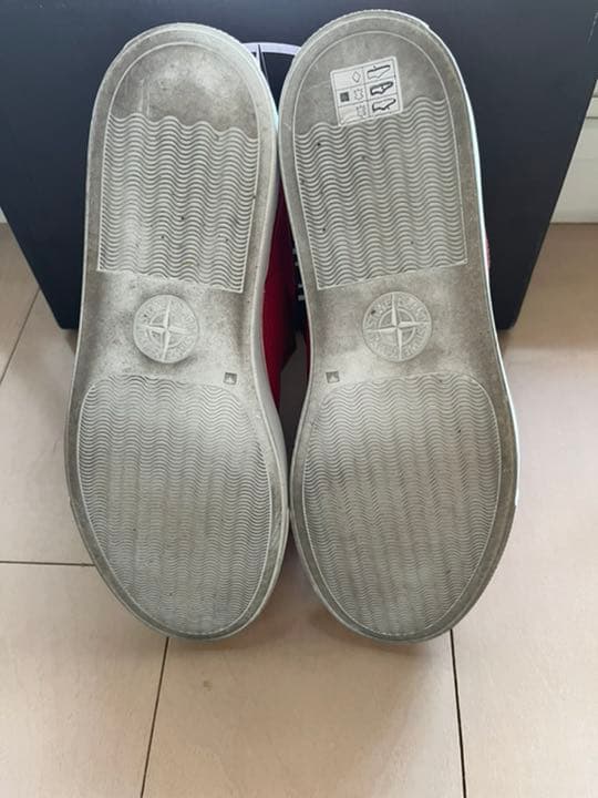 希少❣️ストーンアイランド レザー スニーカー 40 ロッソ　箱付