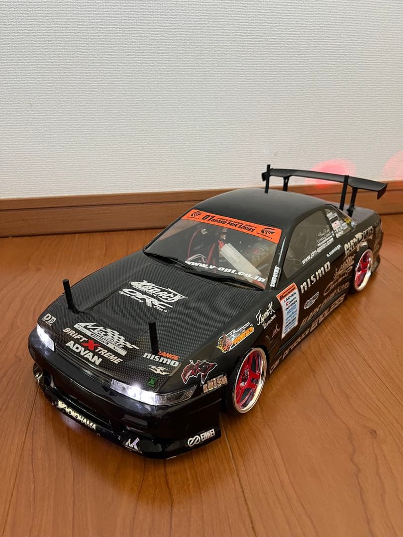 1/10 ラジコンドリフト ドリパケ S13シルビア　LED電飾付