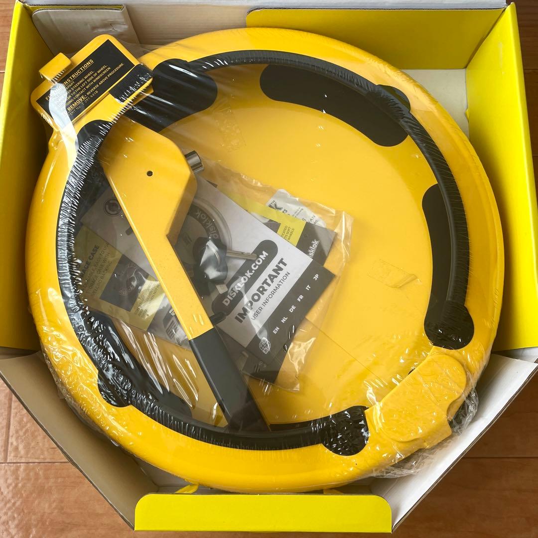 Disklok 英国製 盗難防止 最強 ハンドルロック Sサイズ イエロー