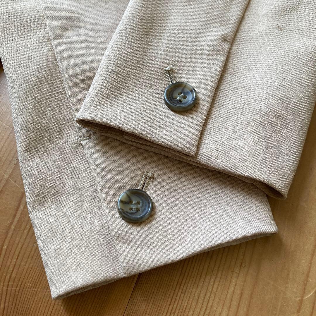 【美品】PLST(プラステ) リネンブレンド ノーカラー スーツ 上下セット