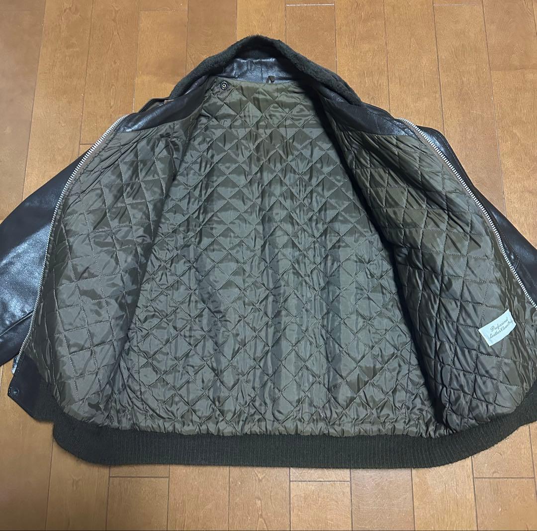 ダークブラウン　A-2 G-1 レザージャケット　ボンバー