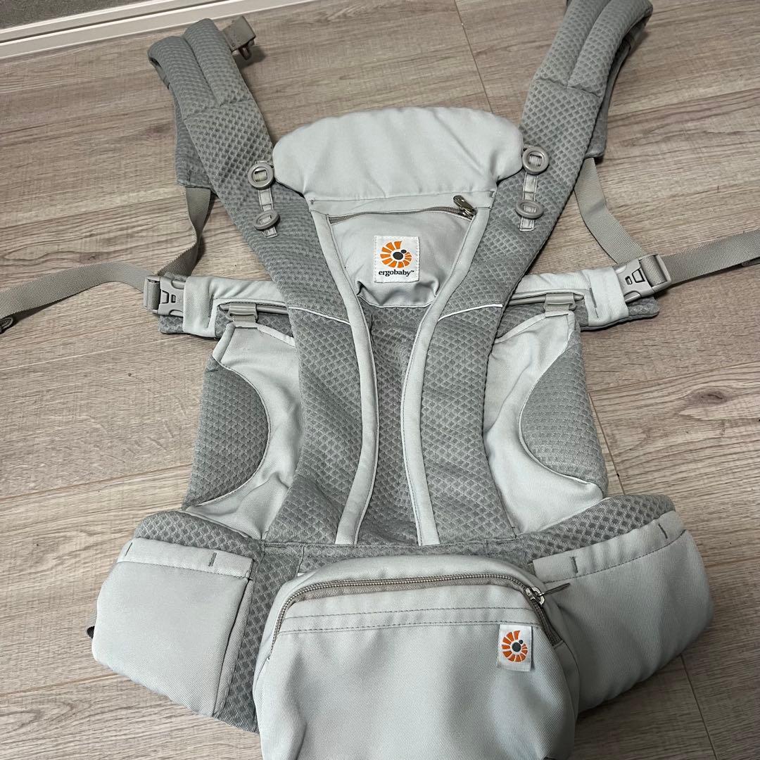 【美品】エルゴベビー　オムニブリーズ　抱っこ紐　パールグレー