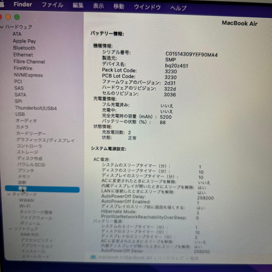 MacBook Air 11インチ 2015