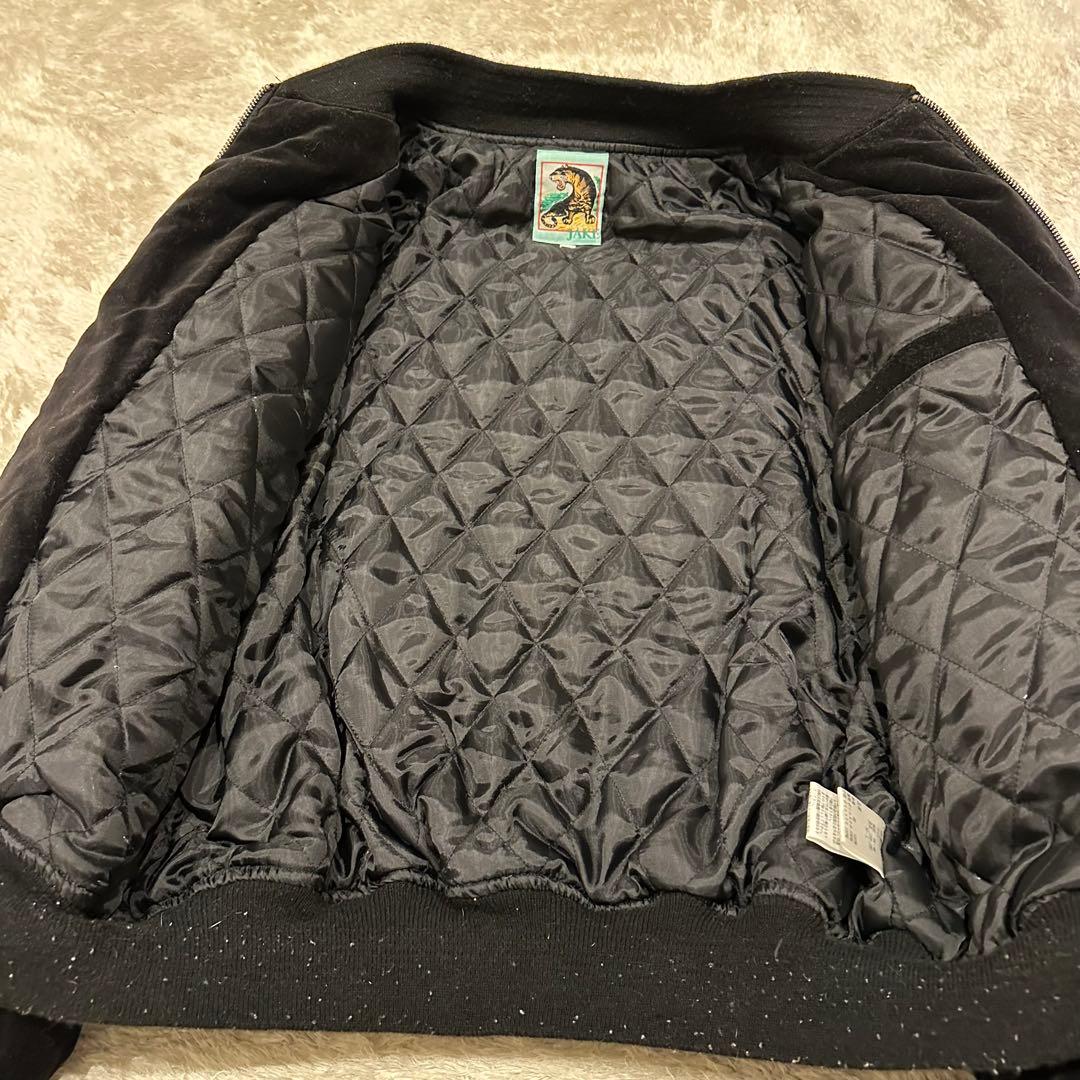 JAKE ジェイク　スカジャン　別珍　メンズ　サイズM-L和柄　龍　刺繍　黒