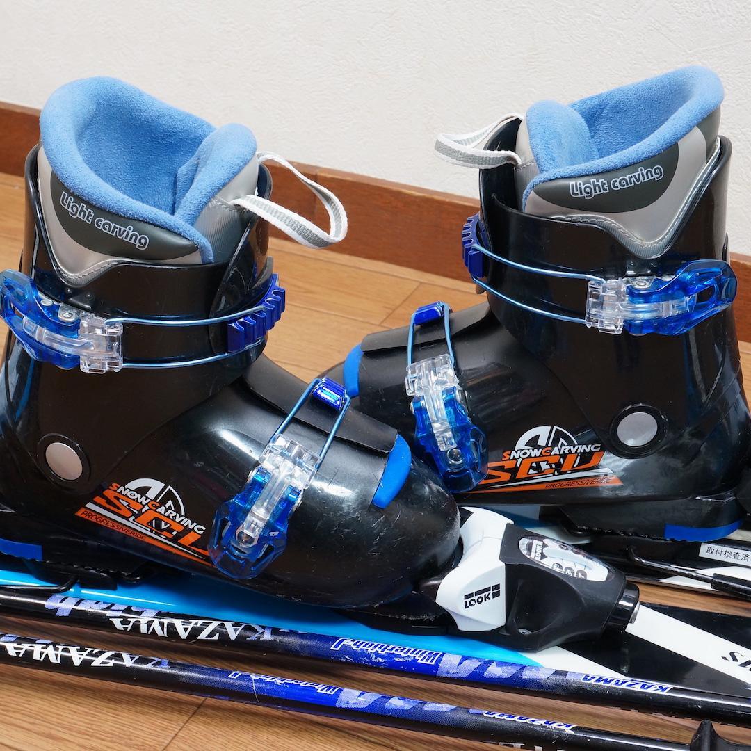 メンテ済 110cm 靴20cm SWALLOW スキーセット おまけ