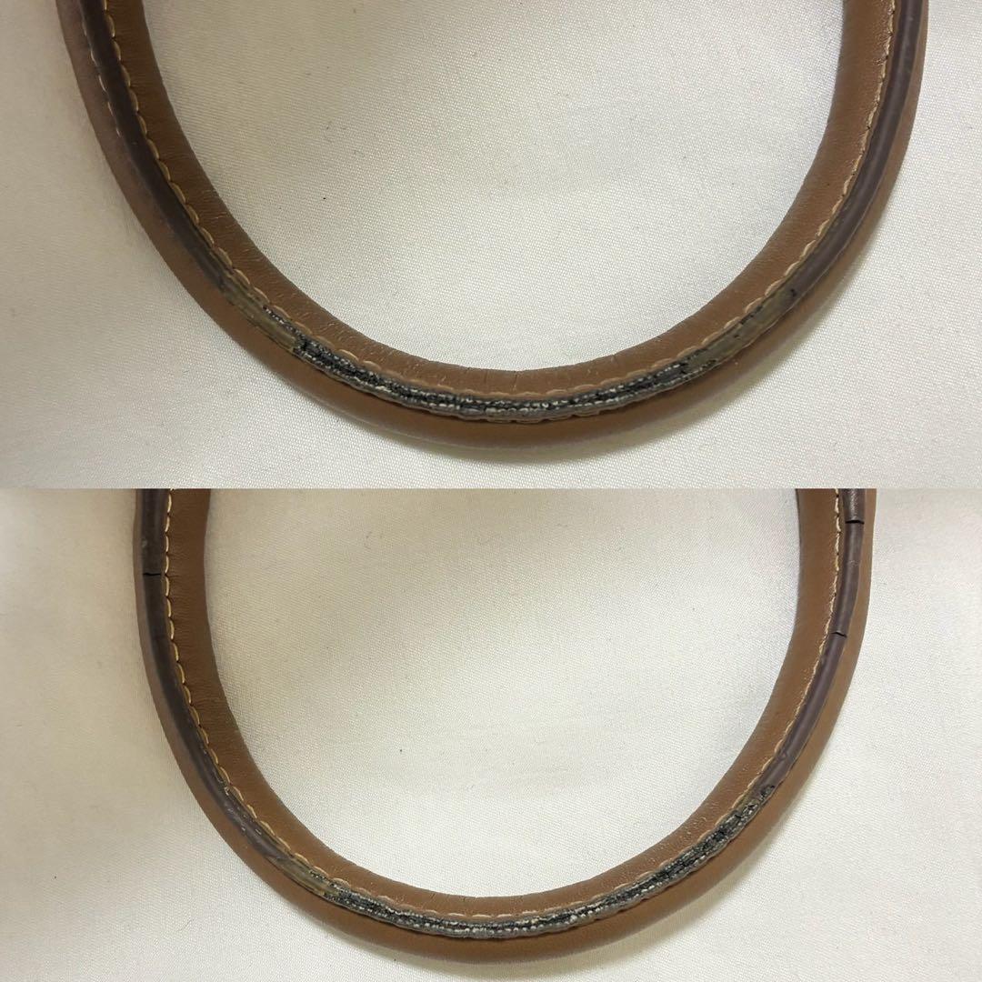 【美品】トリーバーチ Tモノグラム バレルバッグ 2way ショルダーバッグ 茶