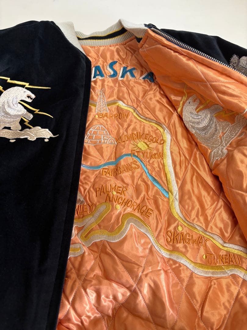 テーラー東洋アラスカジャンパー　別珍スカジャン 白熊XXL