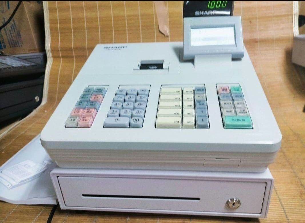 シャープレジスター　XE-A207w-wPC連携売上管理設定無料　384458