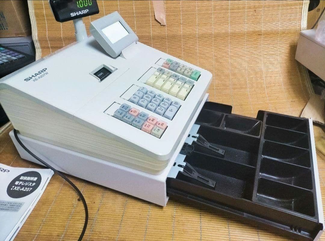シャープレジスター　XE-A207w-wPC連携売上管理設定無料　384458