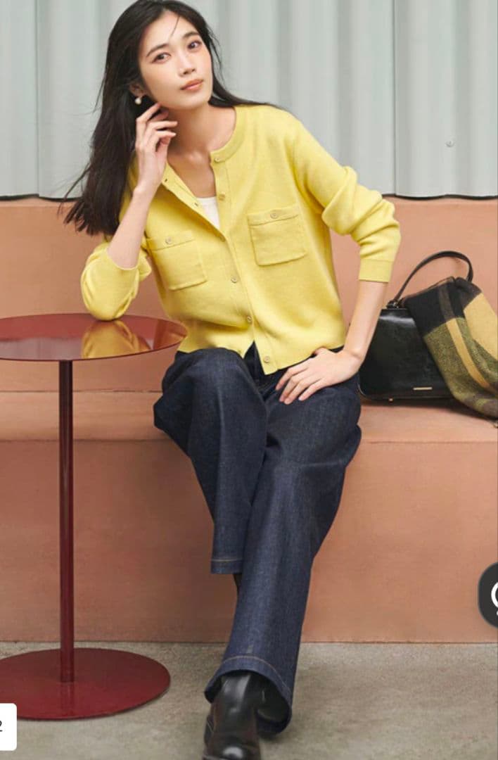 【美品】大きいサイズ44＊２３区DENIM 見上愛さん ワイドデニム