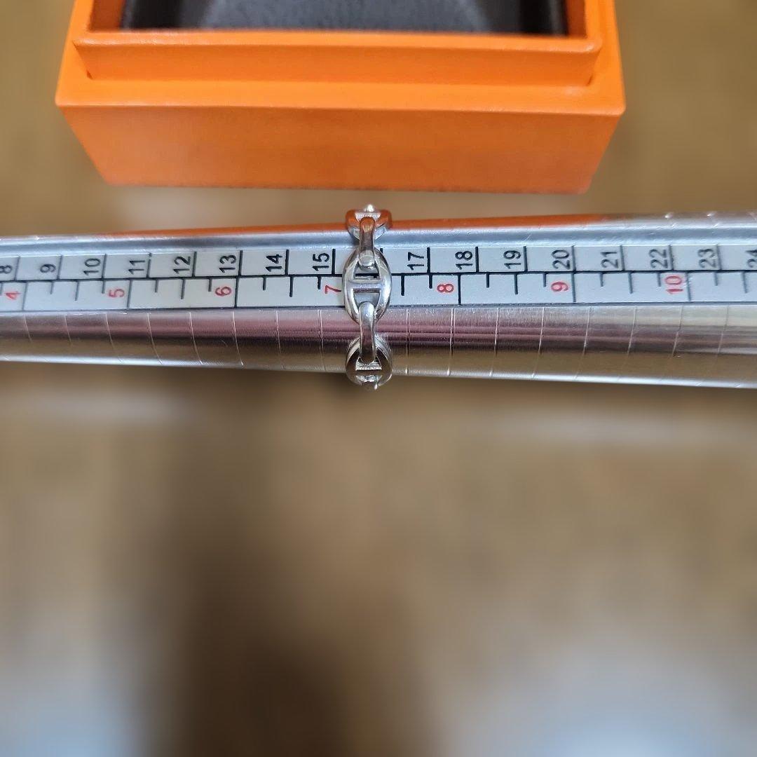 HERMES　エルメスAg925ゴールド系リング　53 オマケリング付き
