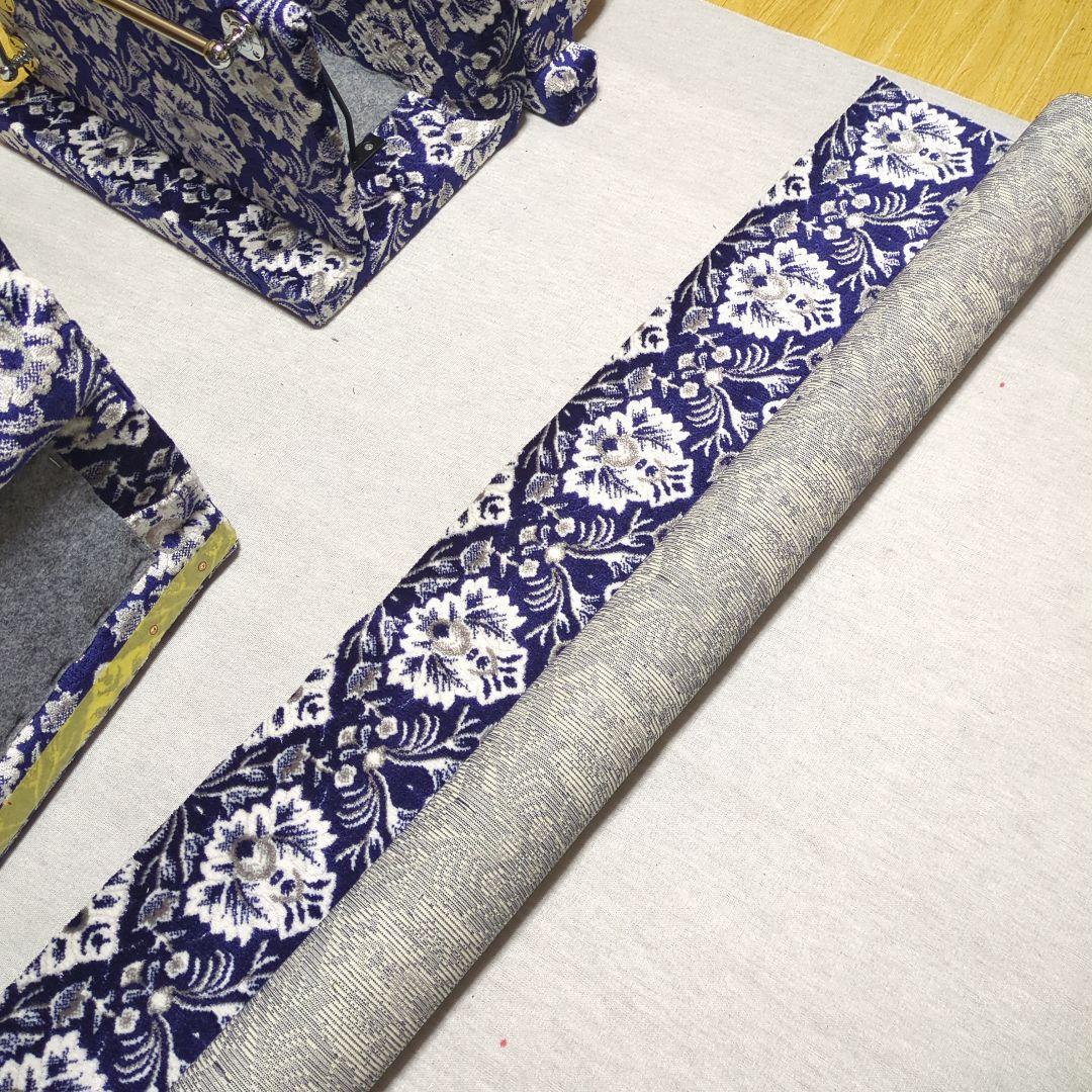 【桃か剣】コンソールBOX棚3点セット【新格子濃紺】