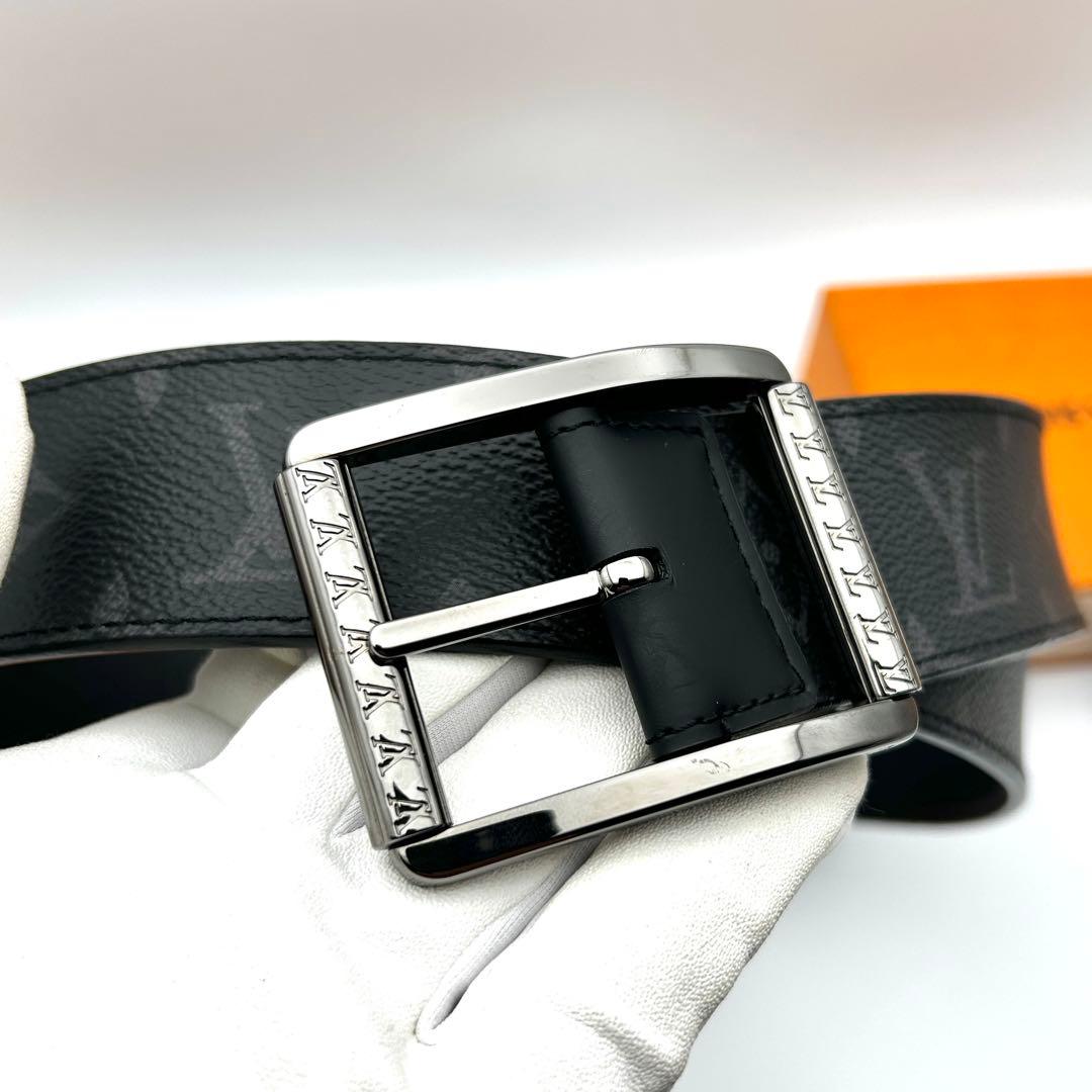 極美品 ルイヴィトン エクリプス ベルト M9044 ブラック メンズ