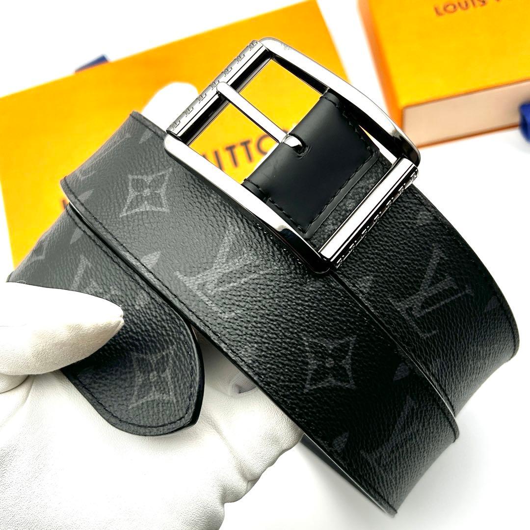 極美品 ルイヴィトン エクリプス ベルト M9044 ブラック メンズ