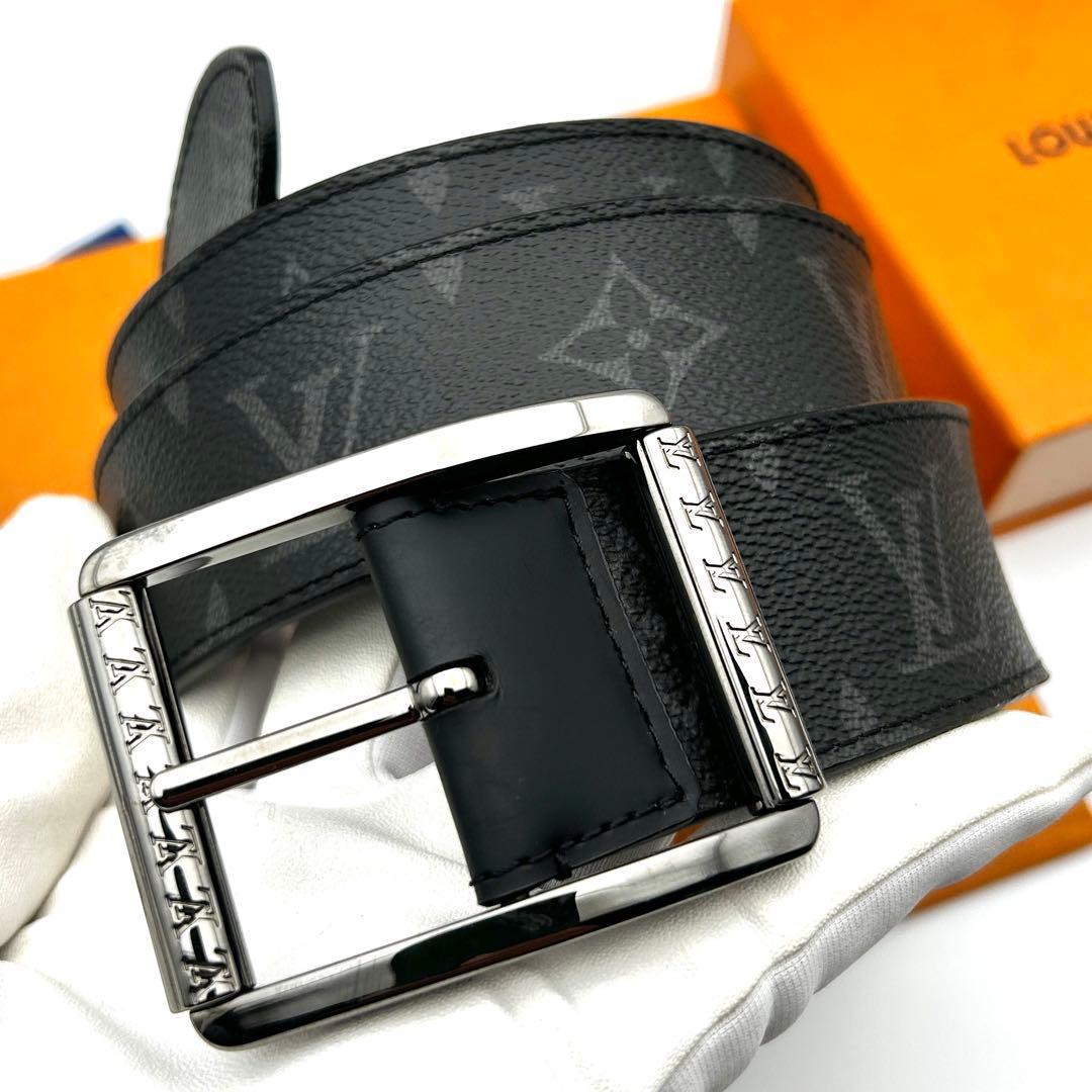極美品 ルイヴィトン エクリプス ベルト M9044 ブラック メンズ