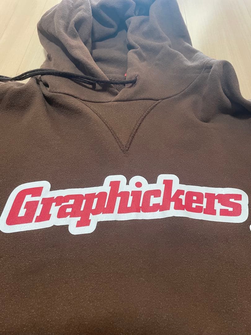 【希少】90s 立花ハジメ GRAPHICKERS ロゴパーカー　Lサイズ