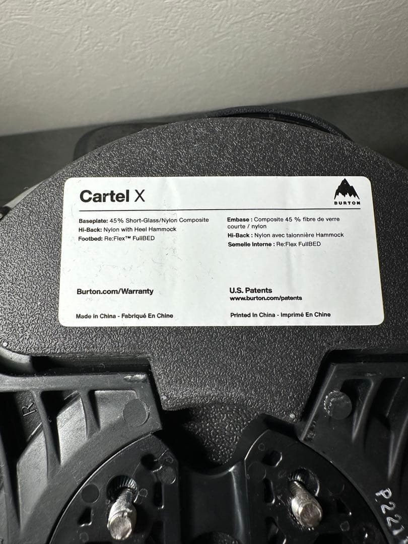 23-24 Cartel X Reflex バートン ビンディング ブラック M